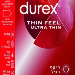 דורקס קונדומים Thin Feel Ultra Thin דקים במיוחד לתחושה מוגברת יותר מקונדומי Thin Feel