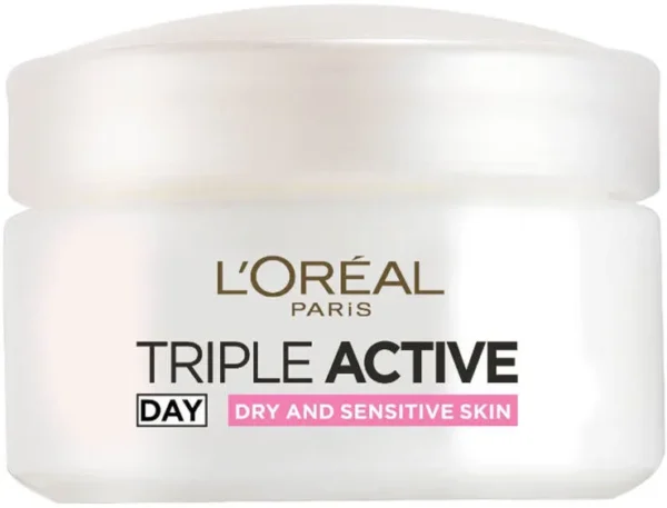 לוריאל- קרם לחות לעור יבש טריפל אקטיב- Triple Active