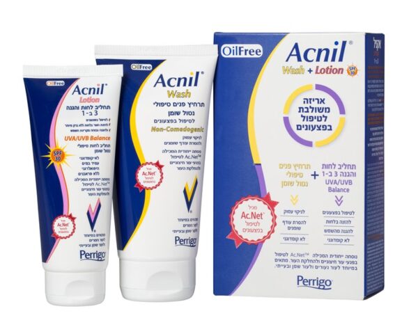 מארז אקניל תרחיץ ותחליב לפנים-acnil