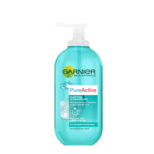 ג'ל ניקוי וטיהור למראה עור בריא פיור אקטיב Garnier Cleansing Gel Pure Active