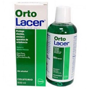 אורטו לייסר ORTHO LACER- לאסר- שטיפת פה בטעם מנטה עדין ללא אלכוהול