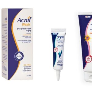 קיט אקניל בשיטת 3 השלבים לטיפול בפצעונים- acnil