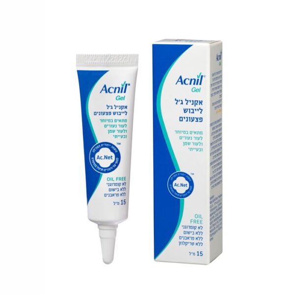 ACNIL- Gel- אקניל- ג'ל ייבוש טיפולי נטול שומן לייבוש ממוקד ומהיר של פגעי עור