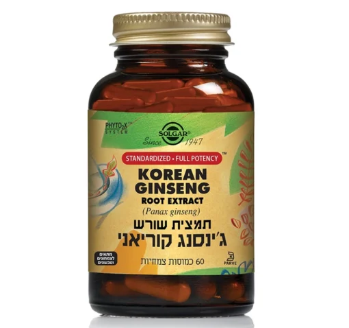 תמצית גינסנג קוריאני 60 כמוסות סולגאר