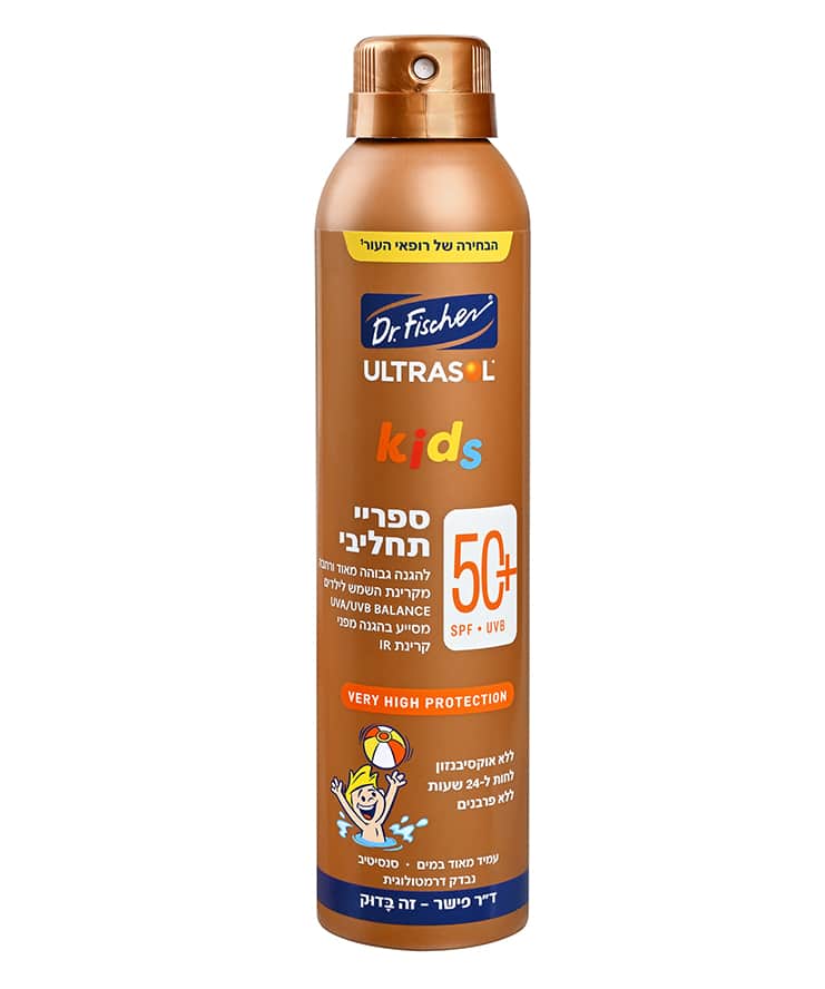 אולטרסול KIDS ספריי תחליבי SPF50 - דר פישר