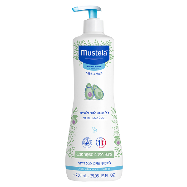 ג׳ל רחצה לגוף ולשיער 750 מ״ל | Mustela
